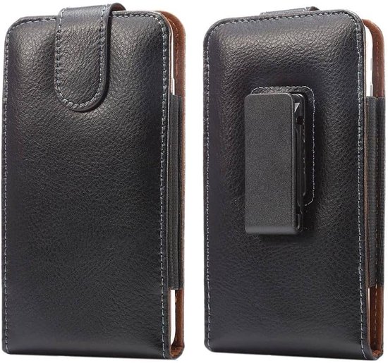 Leather Holster Executive Case belt Clip Rotary 360º Magnetic Closure voor Poco M5 Pro 5G (2022) - Black — afbeelding 3