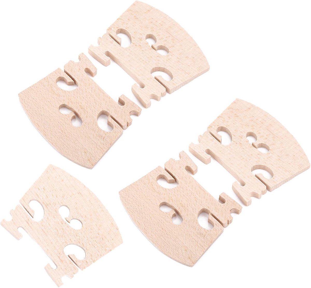 4/4 Formaat Esdoornhouten Vioolbruggen, 5 Stuks Prachtige Instrumentafstemmingsaccessoire voor Perfecte Geluidskwaliteit, Professionele Violisten of Vioolliefhebbers