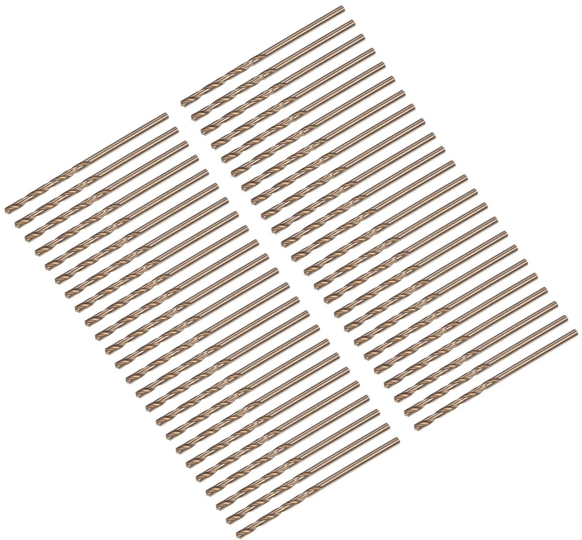 48 stuks jobber-boren 2 mm (0,079 inch) zwarte nitride en goudtitanium gecoate M2 hogesnelheidsstaal (HSS)-spiraalboor voor roestvrij staal, aluminiumlegering, metaal
