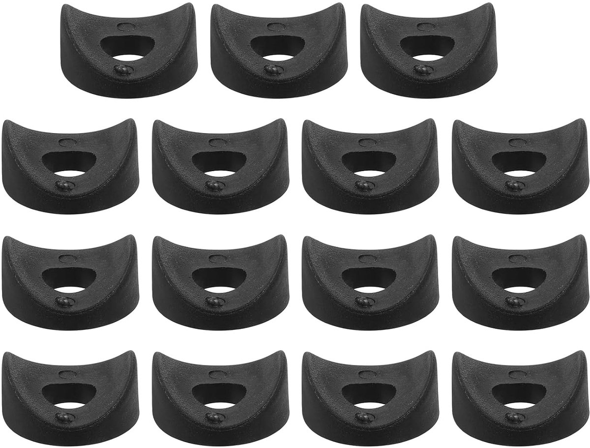 25 stuks ronde sluitringen van kunststof, 8 mm x 22 mm x 3 mm, zwart, concave sluitringen van PE, afstandhouder, bevestigingsvoorziening voor ronde buisbevestiging