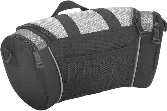 Fietsstuurtas - Fietstas Stuurtas - Fietsen Organiseren - Reflecterende Strips - 5 Liter - Zilvergrijs — afbeelding 4