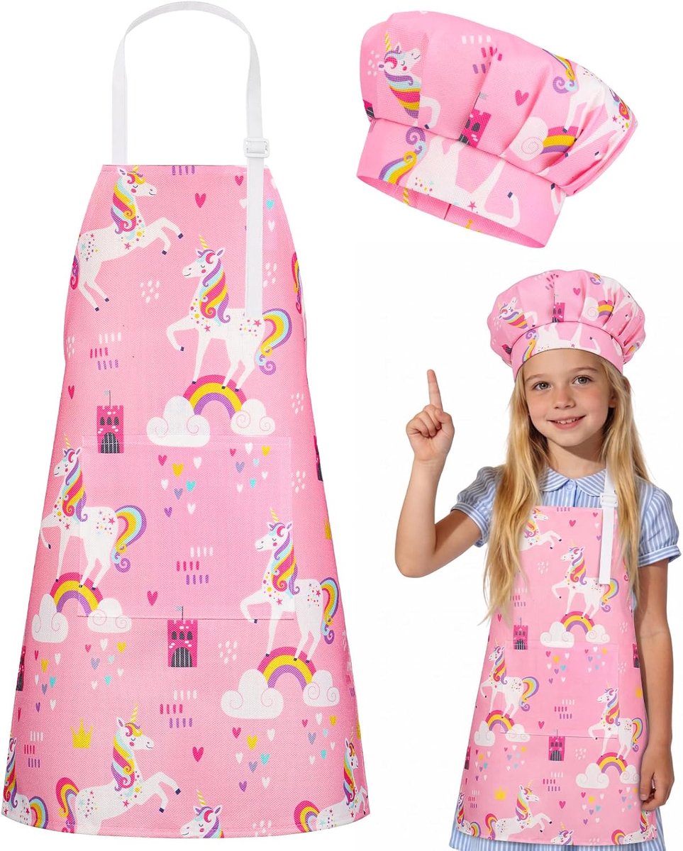 Kookschort voor kinderen - waterdicht - eenhoorn - ideaal voor koken en knutselen - SnelShoppen