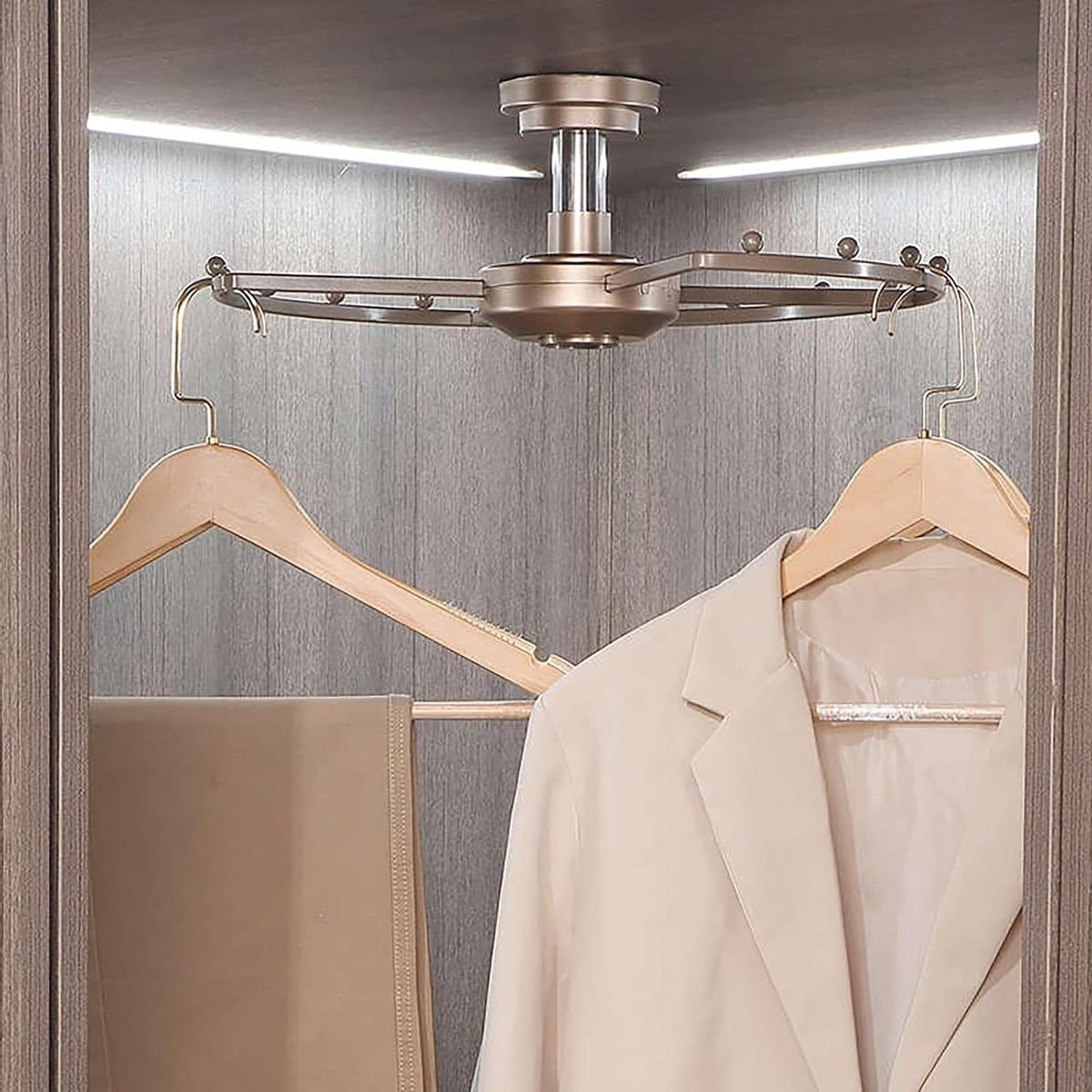 Kledingstang Kast - Hangrek Ophangstang - Kastruimte Maximaliseren - 360 Graden Draaibaar - 110 cm - Zilver