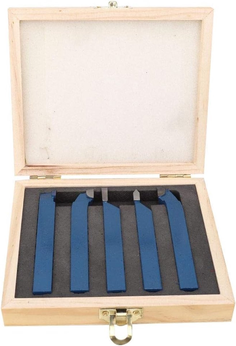 Draaibank draaigereedschap, 5 stuks draaibank gereedschap hardmetalen getipt lasdraaigereedschapset, gereedschapswerktuigonderdelen voor algemene draaibanken, halfautomatische en automatische