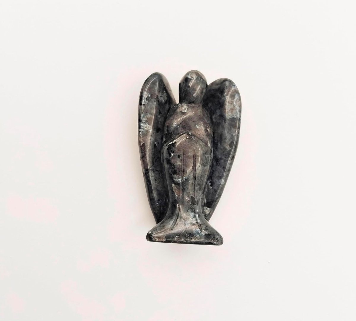 Figuur edelsteen beschermengel kristal helende steen talisman geluksbrenger engel standbeeld Fengshui decoratie (labradoriet)