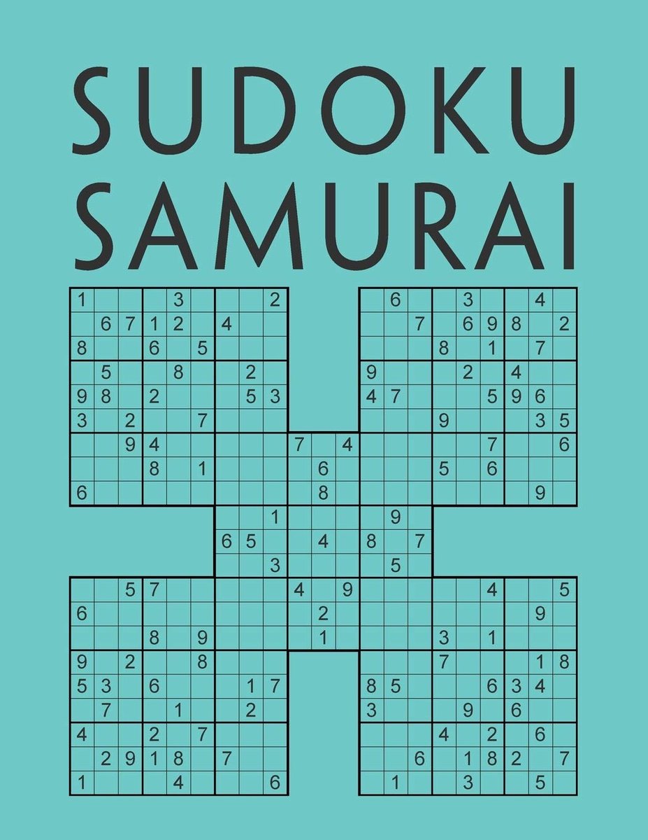 Sudoku - 200 verschillende Sudokus Samurai - logisch denkspel - perfect voor ontspanning - ShopVlot