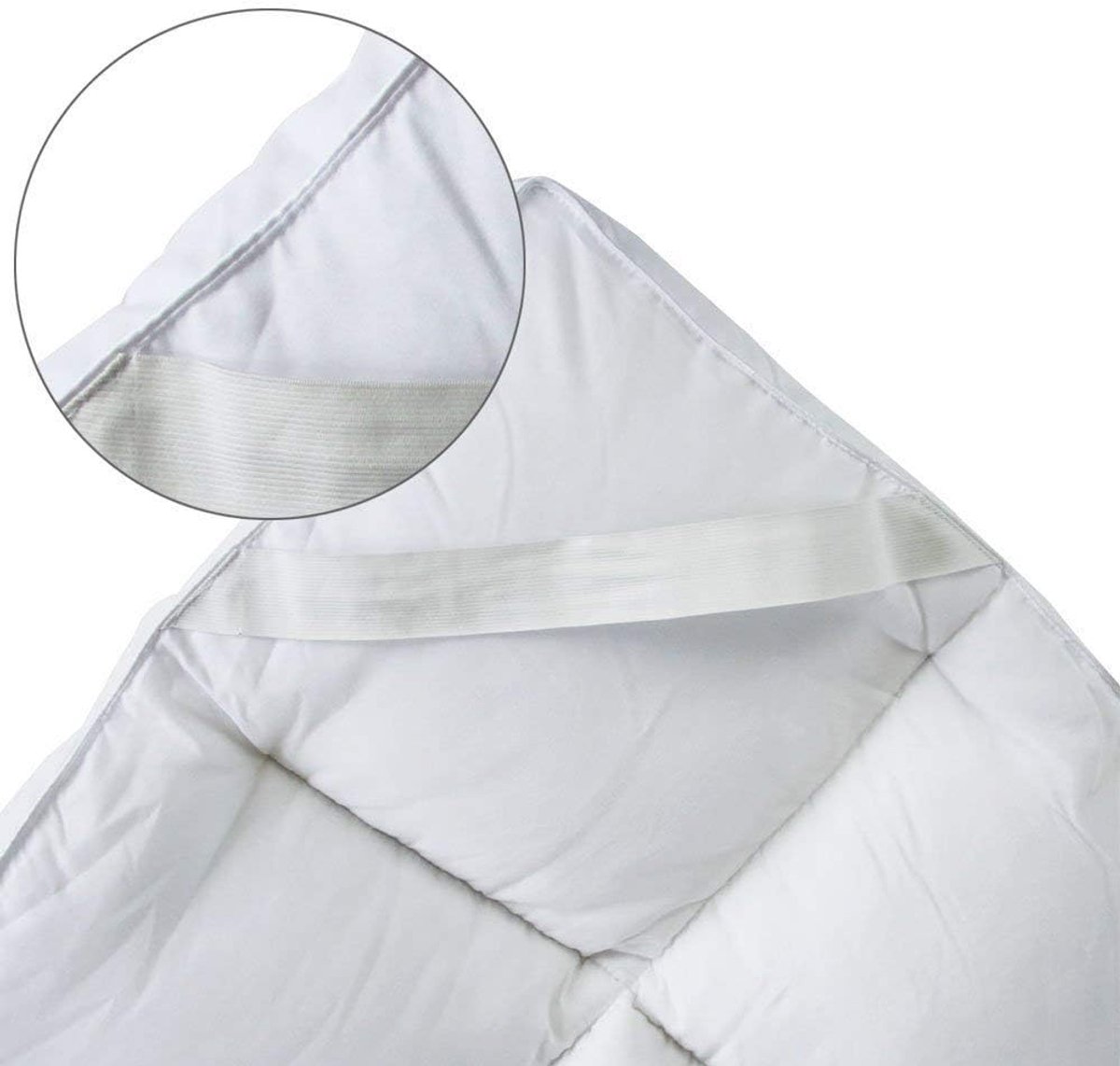 Matras topper 150 x 200 cm - microvezel - extra zacht - verbetert slaapcomfort - ShopVlot