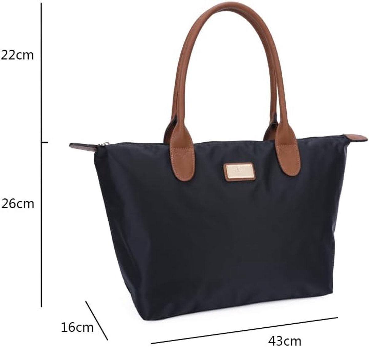 Dames tas Puck - Leren uitstraling shopper - Hand- en schoudertas - Perfect voor dagelijks gebruik - ShopVlot