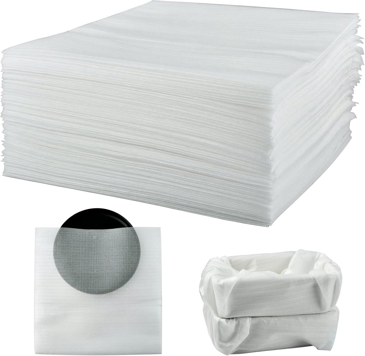 Foam kunststof 100 vellen - parel katoen zakken - 30 x 30 cm - ideaal voor verhuizen - ShopVlot