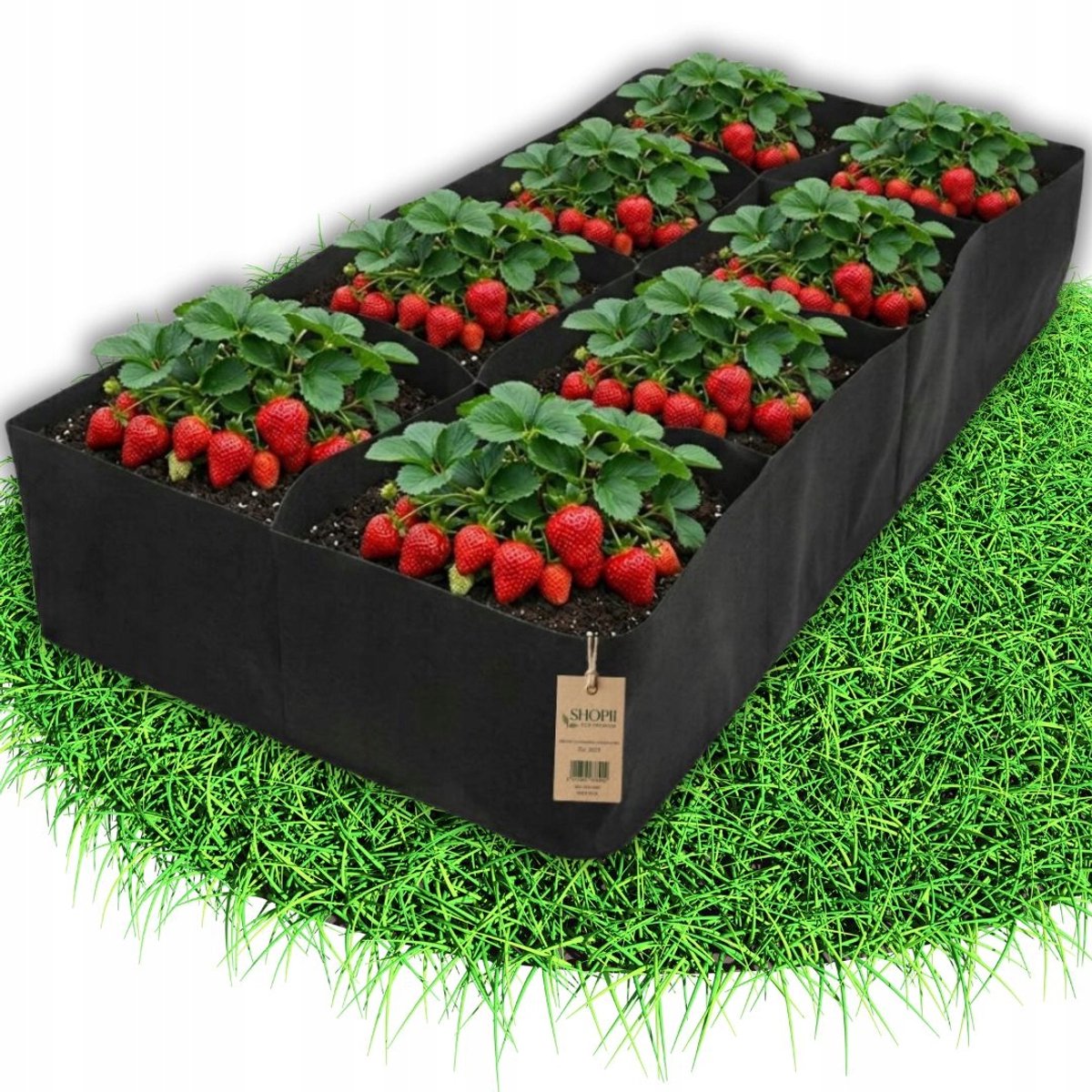 Grote Stoffen Plantenbak met 8 Vakken - 180x90cm