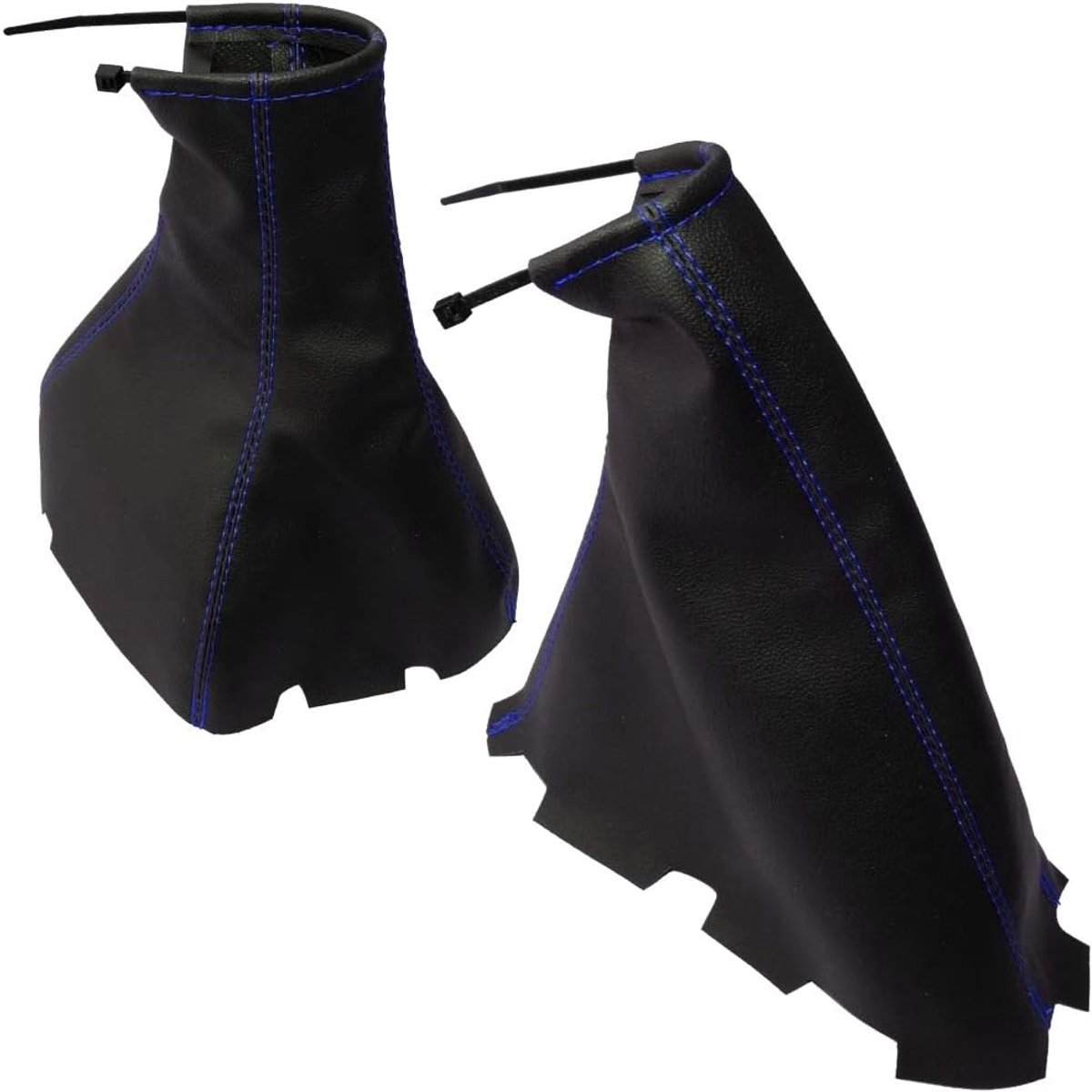 Handle pocket en handrem - kunstleer - decoratieve naden in blauw - perfecte grip en uitstraling - SnelShoppen