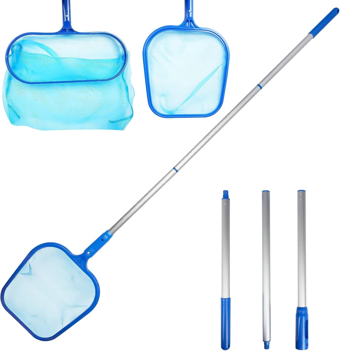 Hot tub reinigingsset - 47 inch telescopische aluminium steel - complete set voor zwembad en spa - SnelShoppen