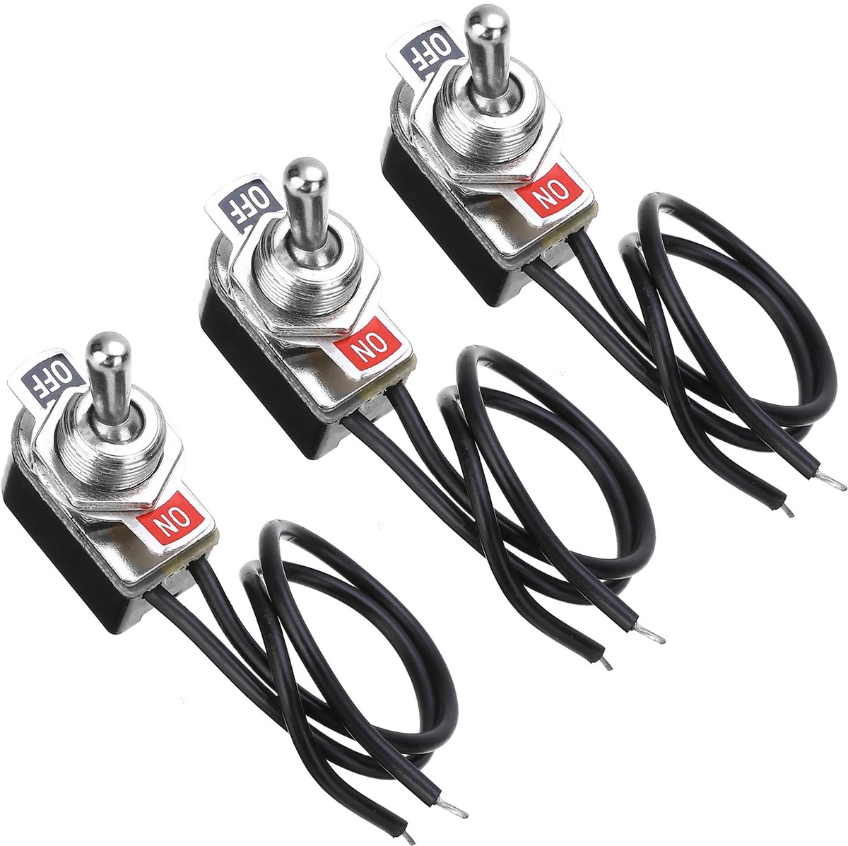 Toggle switch 12 V - mini boot 2-polig - met bekabeling - ideaal voor huizen en voertuigen - SnelShoppen
