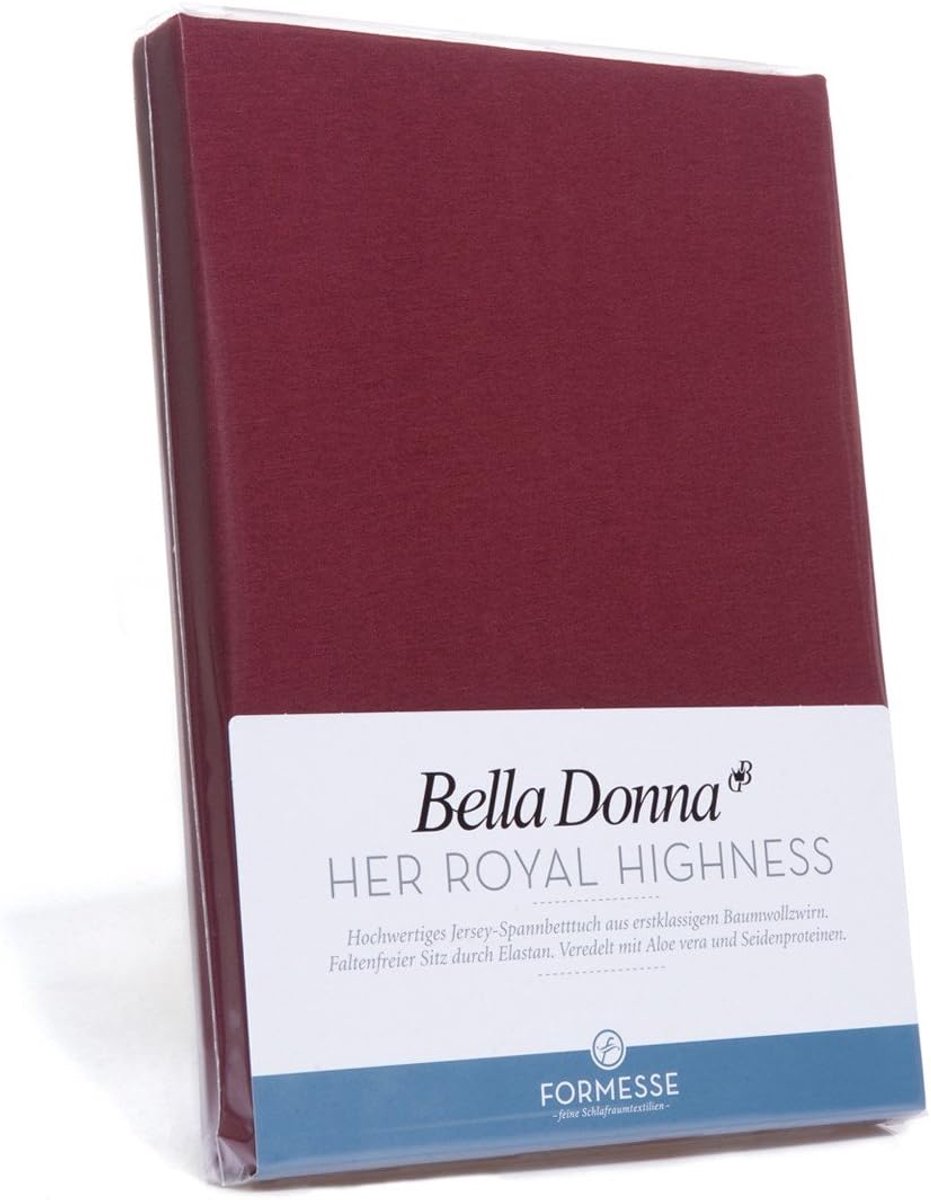Fitted sheet single jersey - Bella Donna - uni design - geschikt voor waterbedden - SnelShoppen