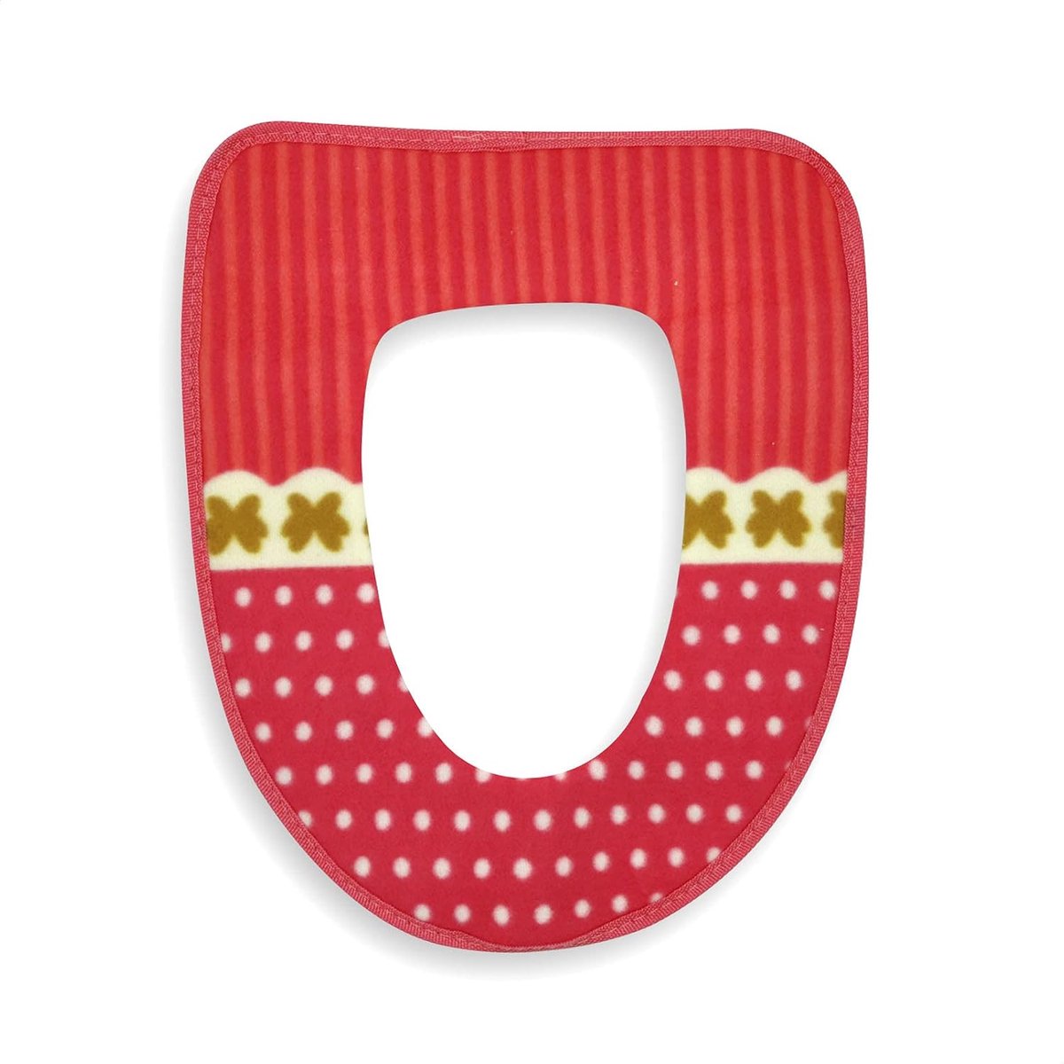 Toiletzitting hoes 36.5 x 44 cm - rood - zacht en comfortabel - pijnverlichting - ShopVlot