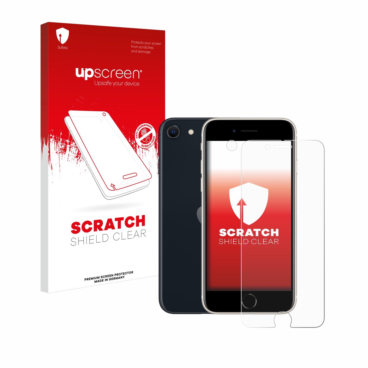 upscreen - Screenprotector voor Apple iPhone SE 3 2022 (Voor+Camera) - Folie Beschermfolie transparant