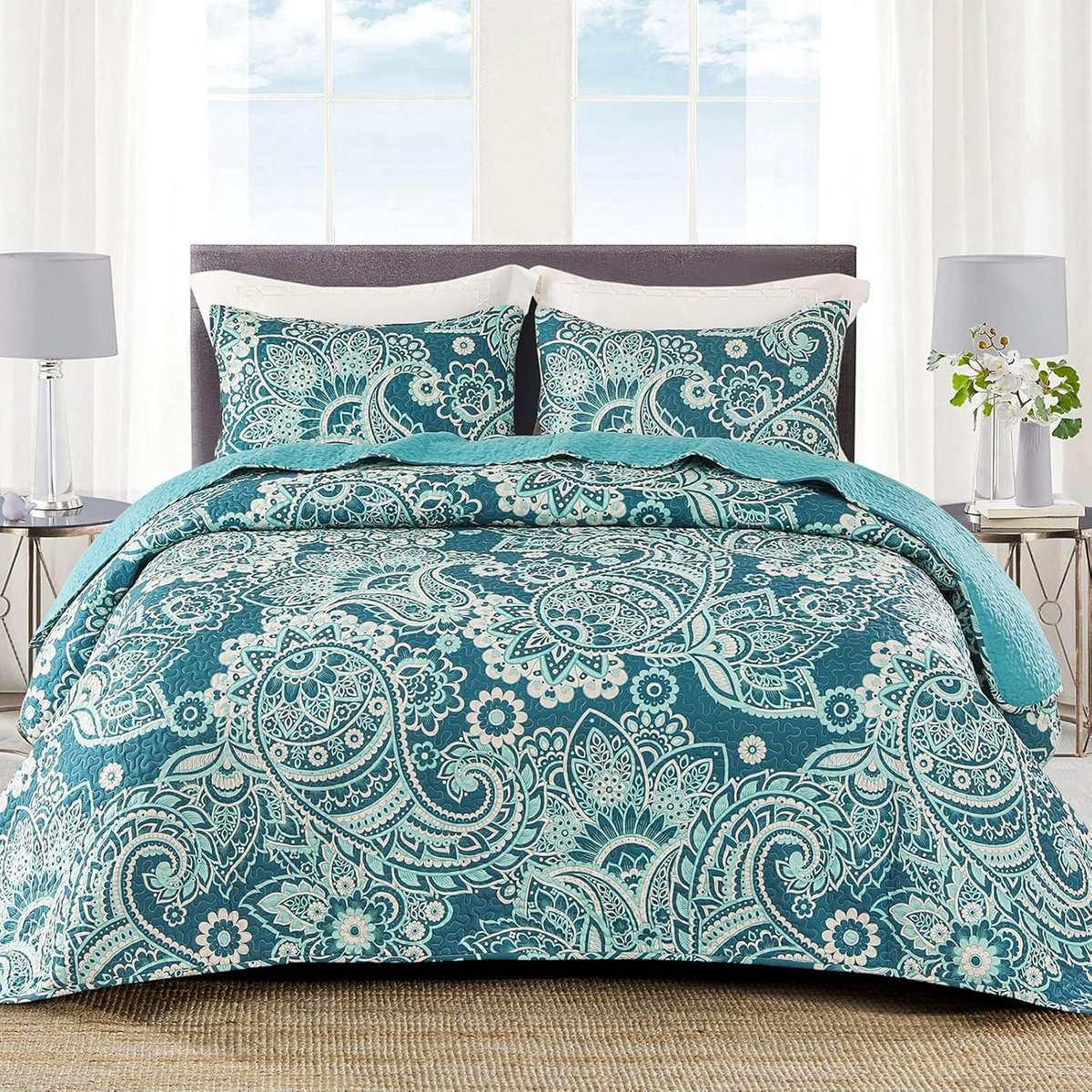 Bedsprei 240 x 260 cm - Dubbelzijdig - Lichtgewicht - Ideaal voor alle seizoenen - SnelShoppen