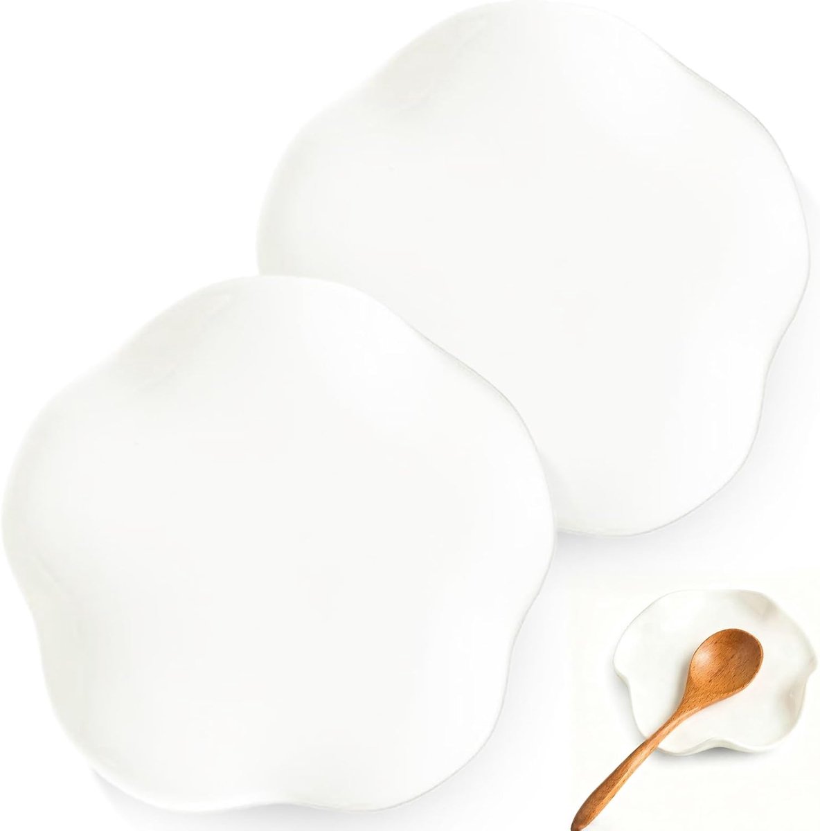 Lepelhouder keramiek 2 stuks - hittebestendig - wit - perfect voor kooklepels - SnelShoppen