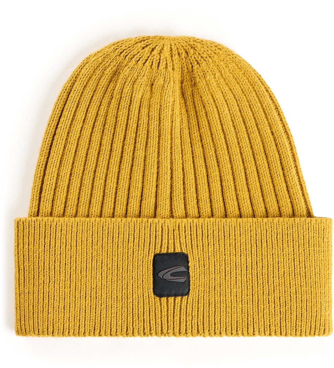 camel active Gebreide muts gemaakt van katoen-mix - Maat menswear-OS - Geel