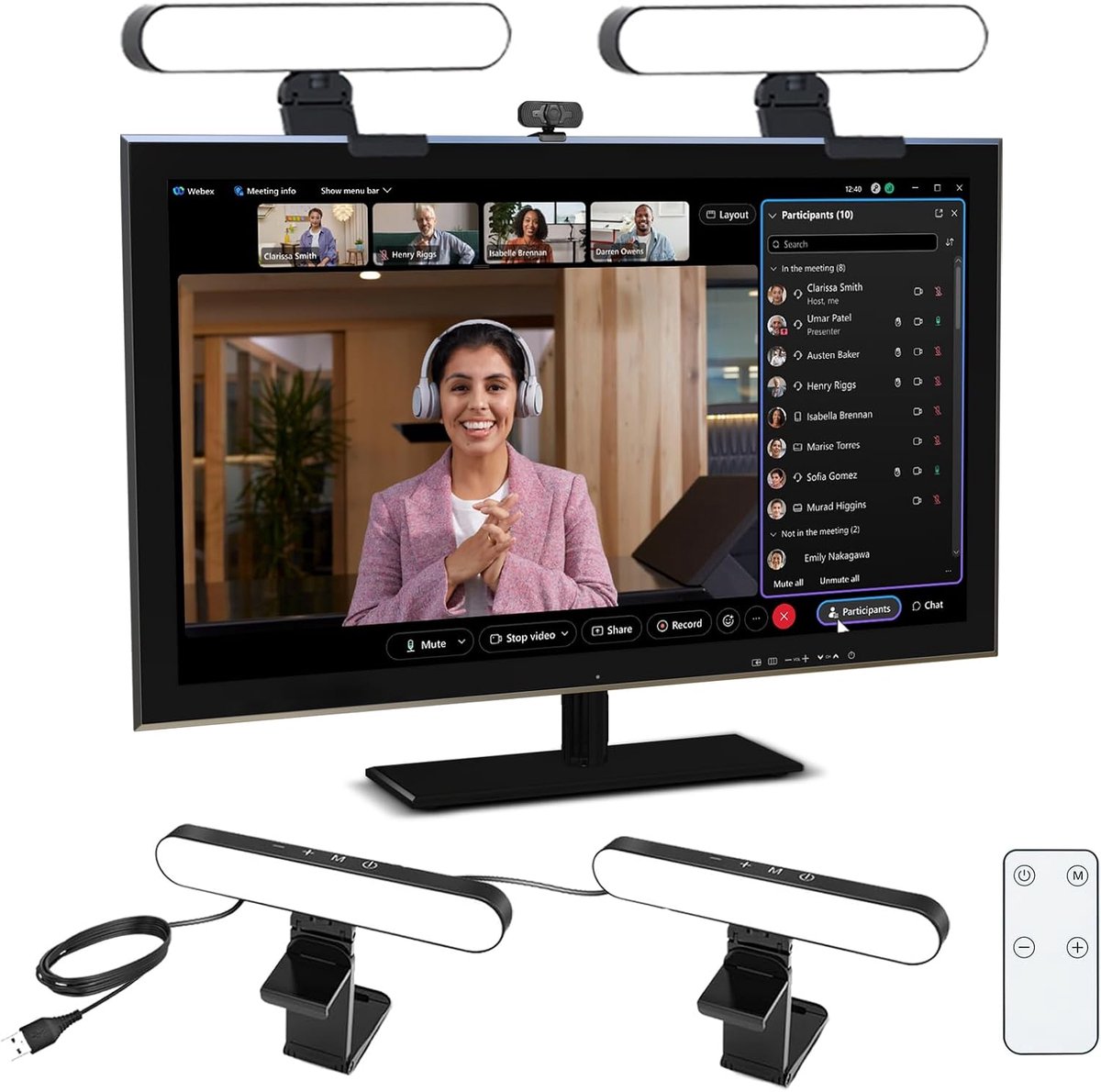 Video Conferentie Lamp - 3 Lichtkleuren - 10 Helderheidsniveaus - Ideaal voor Zoom Meetings - ShopVlot