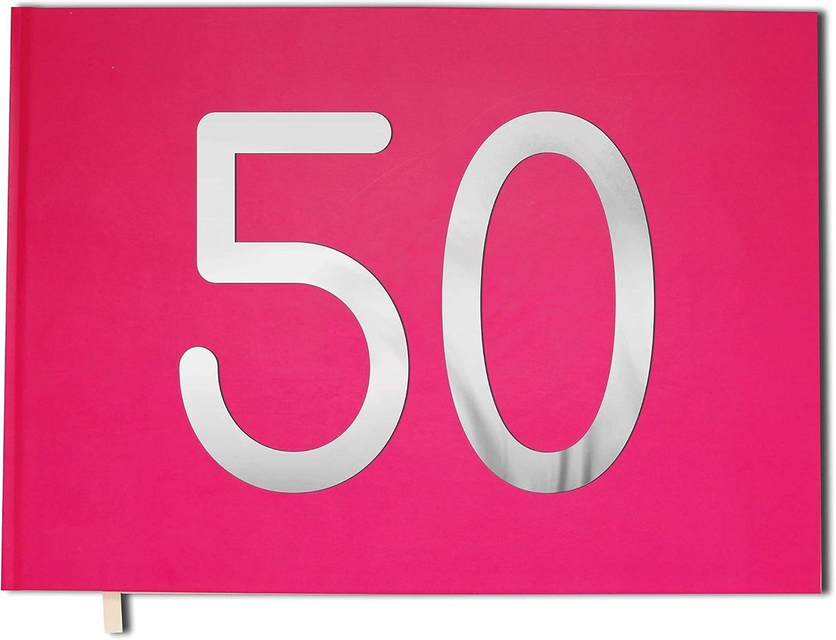 Gastenboek 50 Jaar - Liggend Formaat - Premium Kwaliteit - Ideaal voor Verjaardagen - ShopVlot