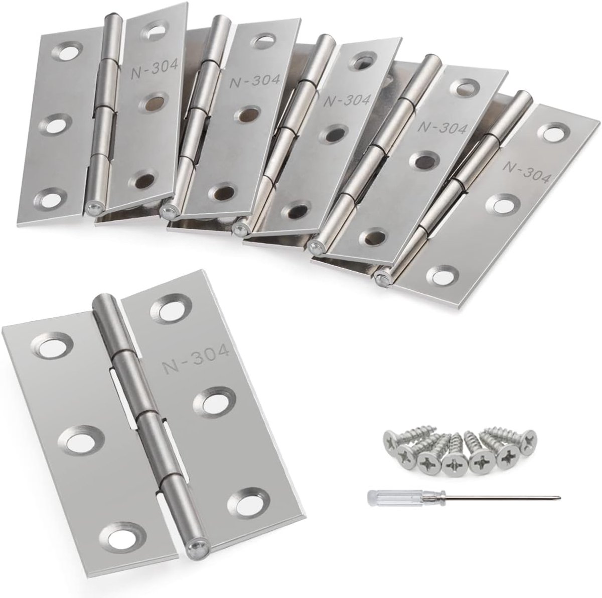 Scharnieren 67 x 42 mm - Vouwbaar RVS - 270° draaibaar - Ideaal voor meubels - ShopVlot
