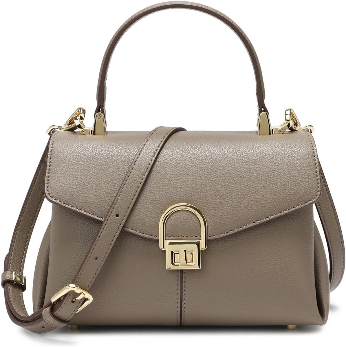 Handtas voor dames - kleine schoudertas - leren crossbody tas - met afneembare schouderband - ShopVlot
