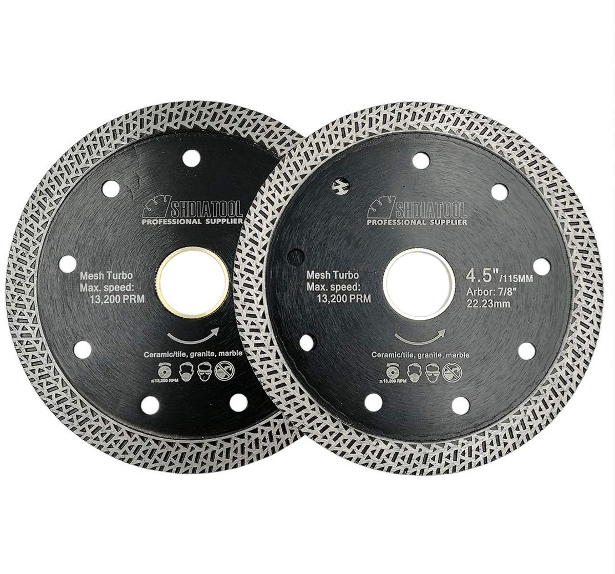 Diamantschijf 115 mm - Turbo mesh - Voor porselein, keramiek, graniet en marmer - Professioneel snijden - ShopVlot