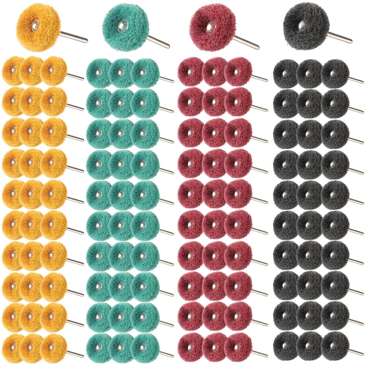 Polijstboor set 120 stuks - 25 mm diameter - 80/150/240/400 korrel - ideaal voor houtbewerking - ShopVlot