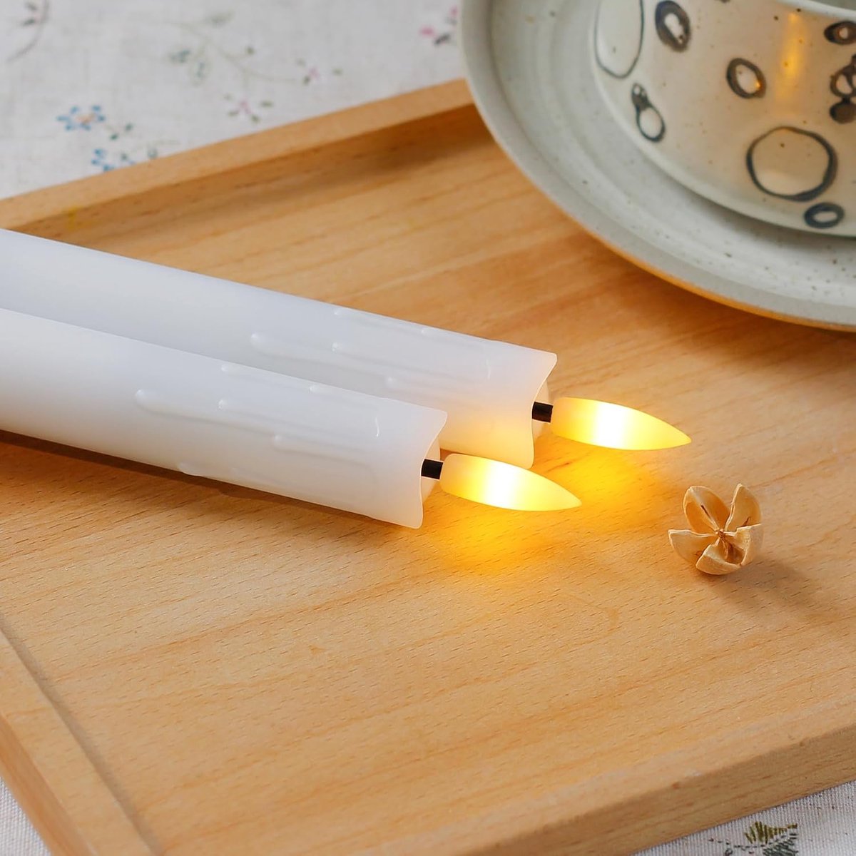 Flameless LED Kaarsen 19cm - Wit Plastic - Met 2 Afstandsbedieningen - Veilig en Gezellig - ShopVlot