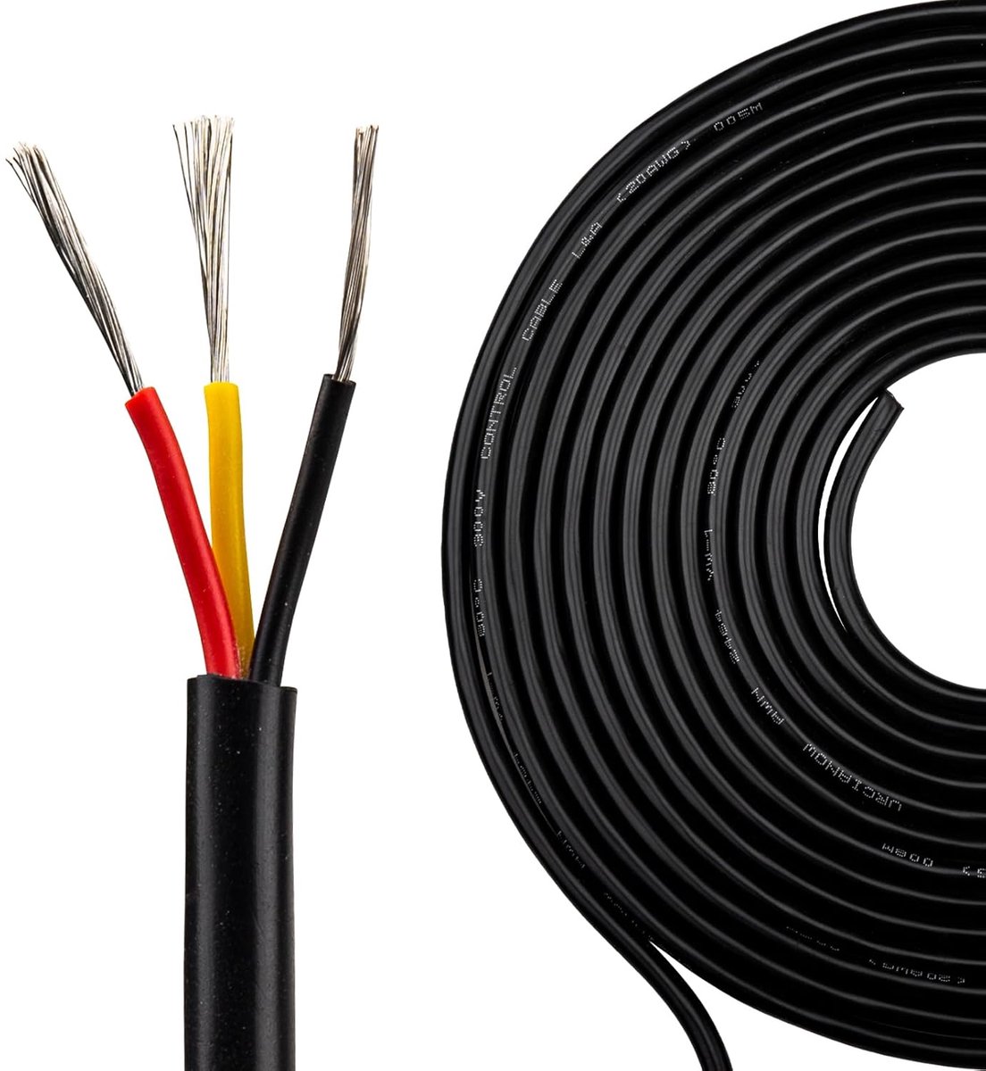 3-kern kabel 7M - 20AWG 0.5mm² - tinned koper - ideaal voor buitenverlichting - ShopVlot