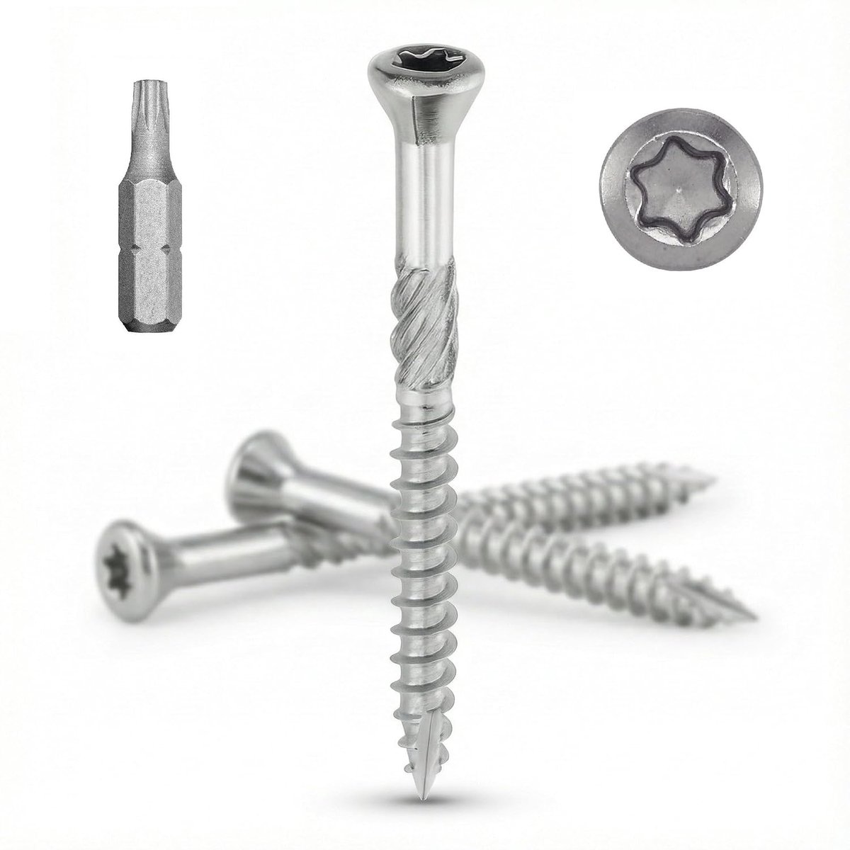 Terrasschroeven 4 x 40 mm - RVS A2 - Verzonken kop TORX - Voor houten terrassen - ShopVlot
