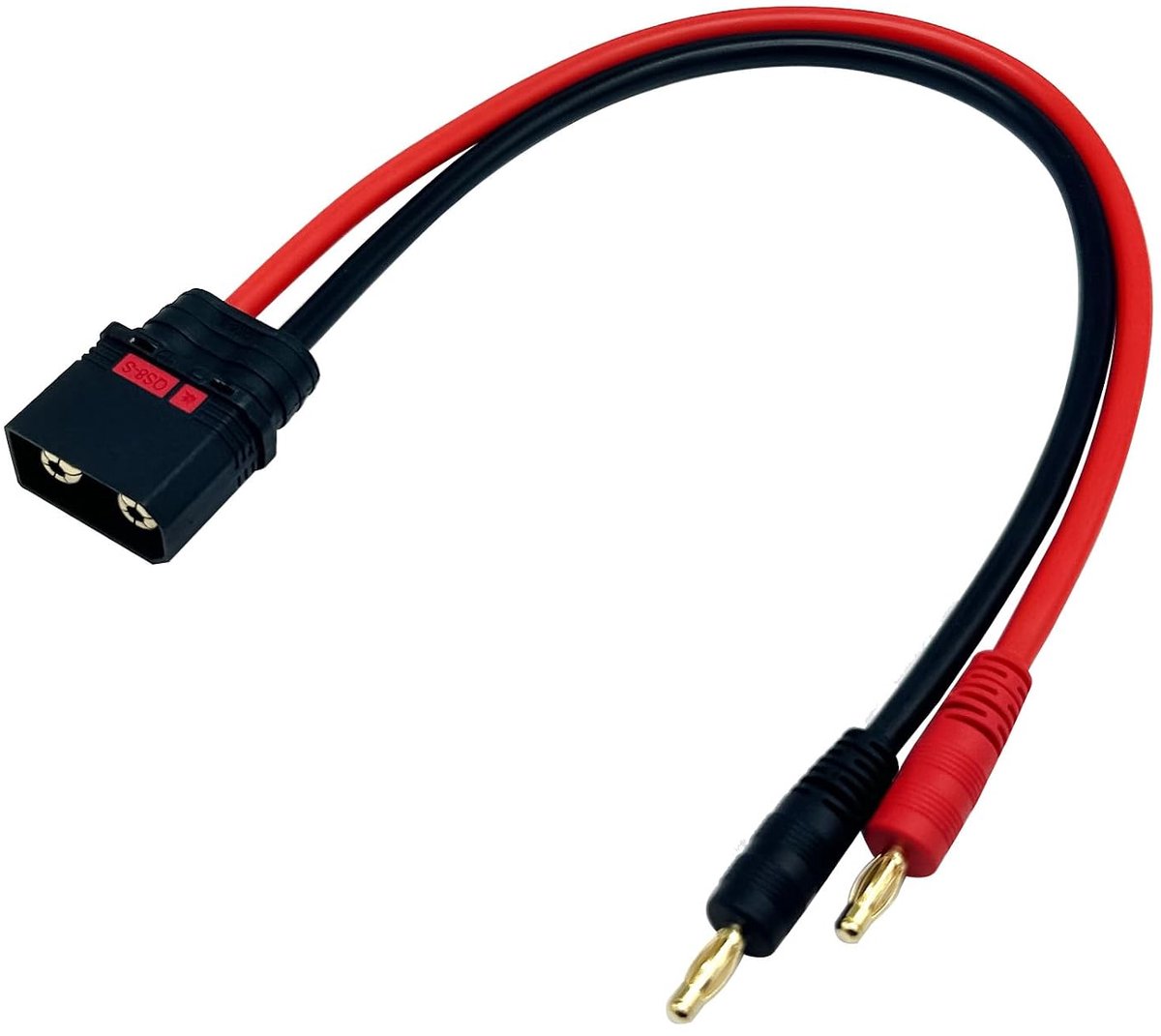 Oplaadkabel QS8 naar 4mm Bal Banana Connector - 10AWG Siliconen Draad - Hoge Temperatuurweerstand - ShopVlot