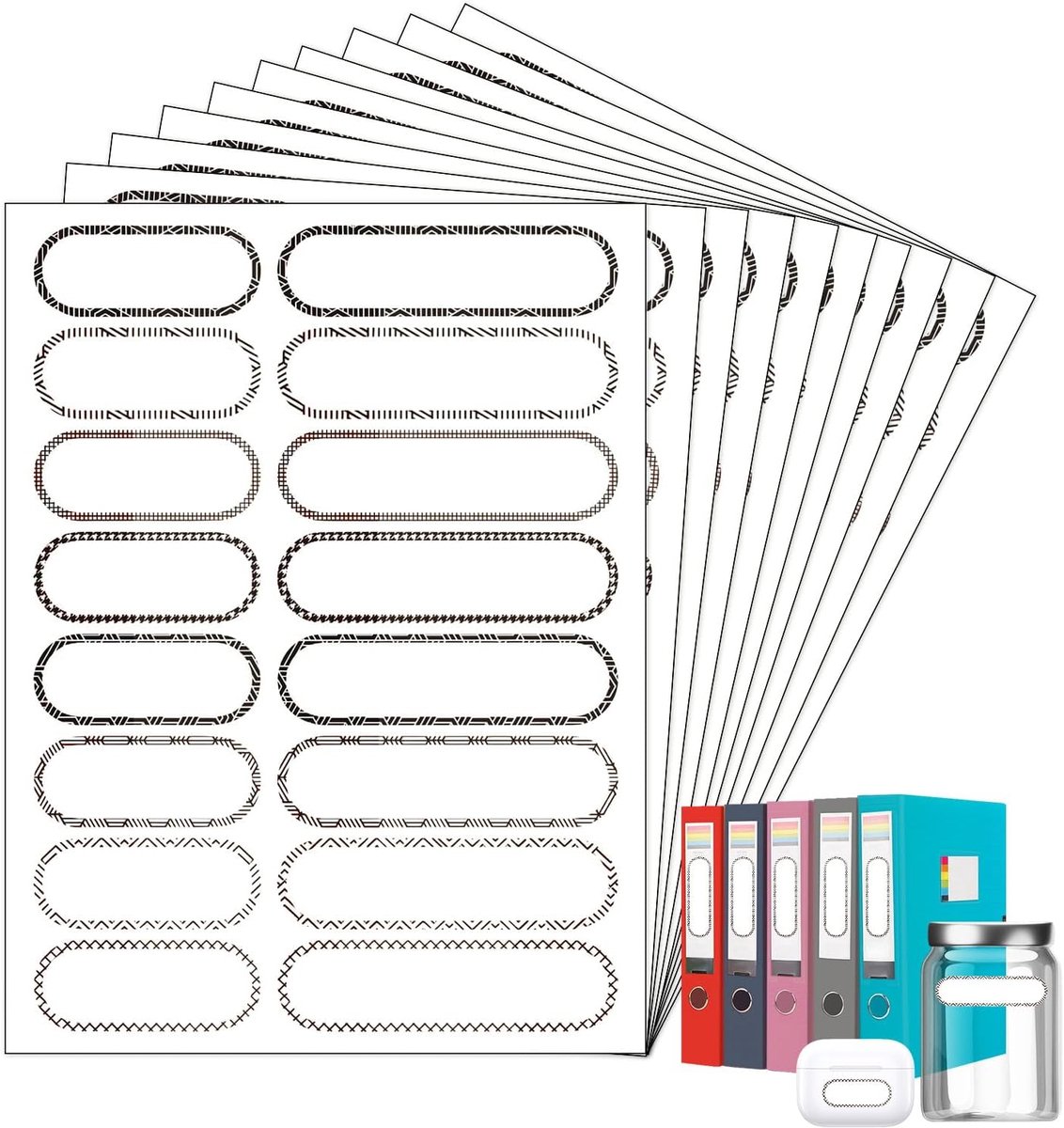 Waterdichte nursery labels 160 stuks - zelflaminerende stickers - multifunctionele naamlabels - ShopVlot
