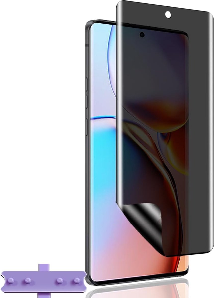 Privacy screen protector Moto Edge 40 Pro - full cover - anti-spy - beschermt je gegevens - ShopVlot