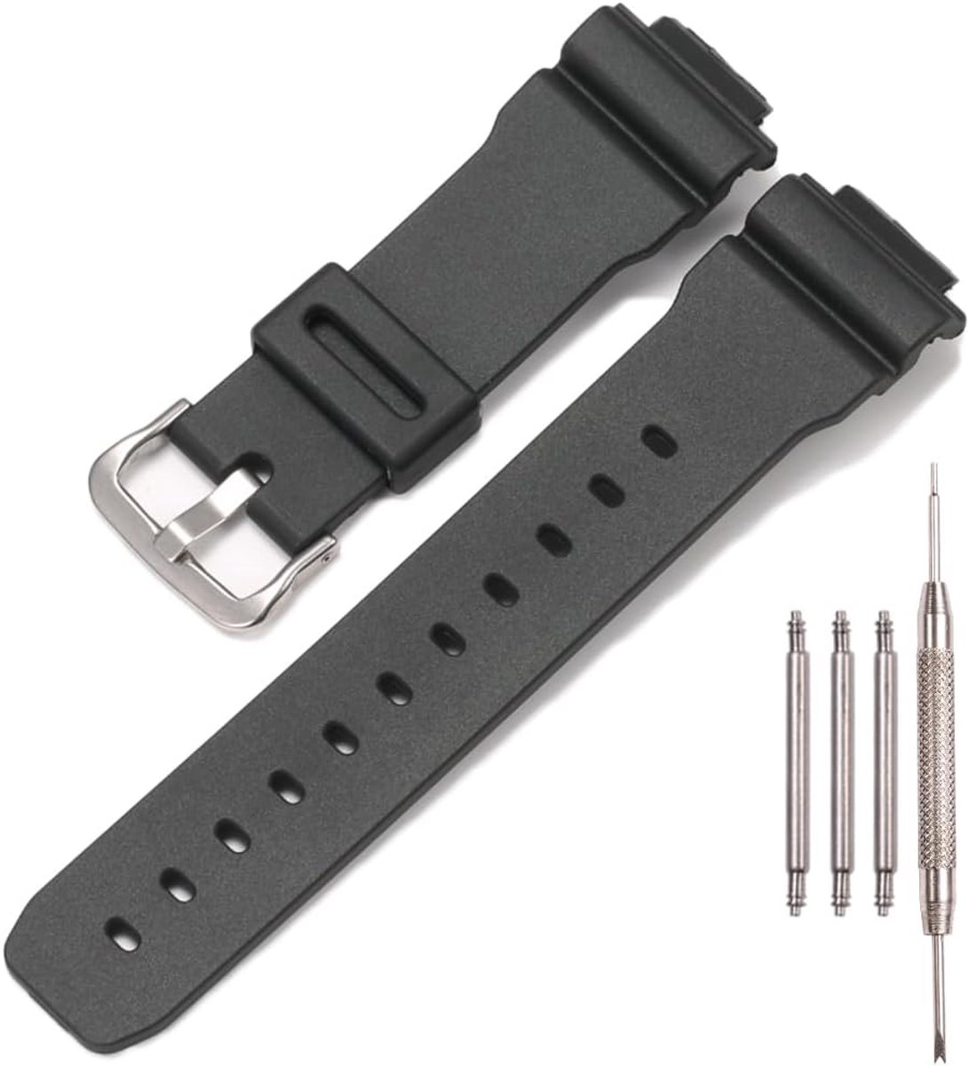 Horlogeband voor G-Shock 16mm-25mm - Rubber - Vervangingsband - Duurzaam en comfortabel - ShopVlot