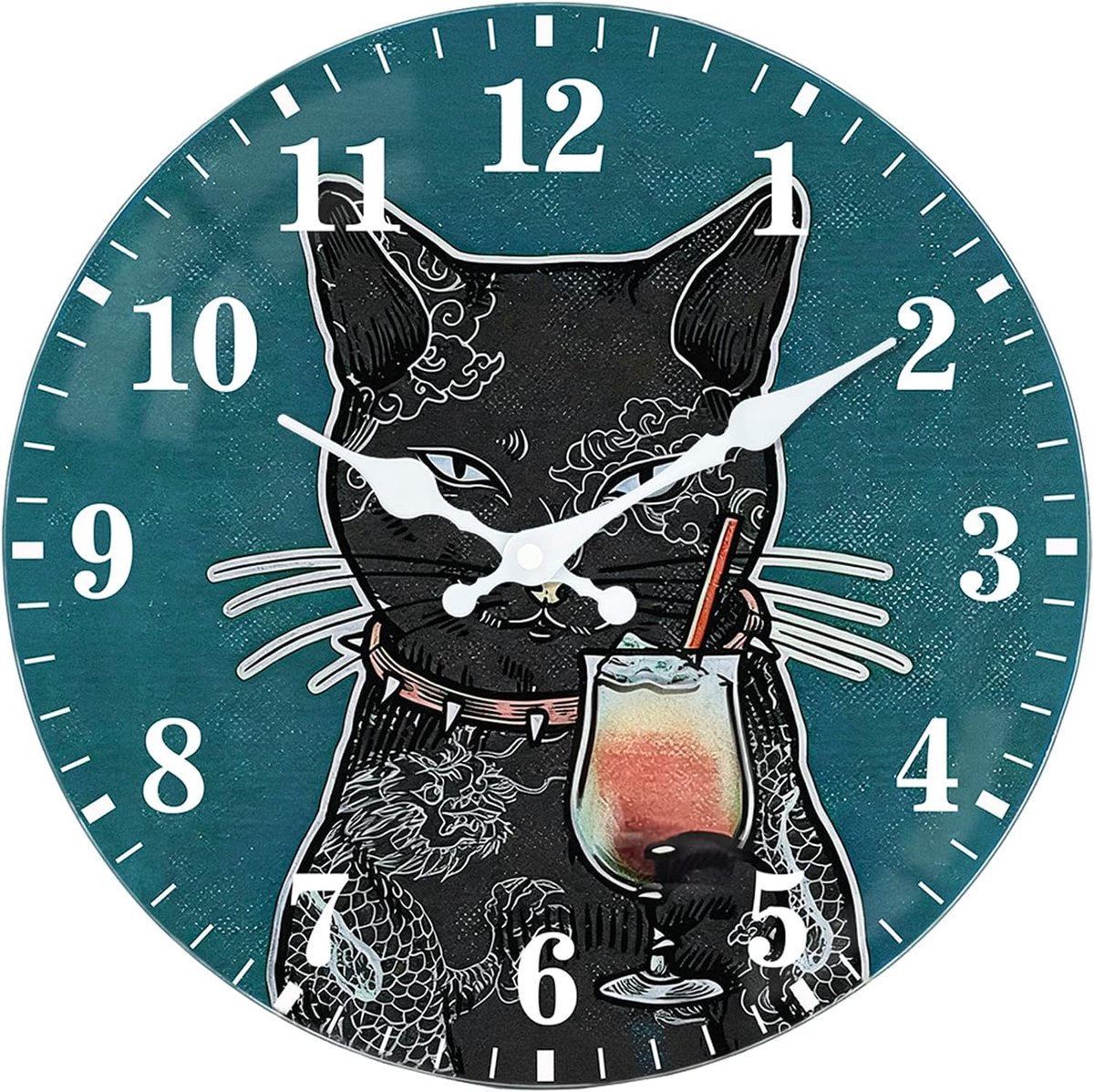 Wandklok 30 cm - Glas - Stil - Perfect voor woonkamer en keuken - ShopVlot