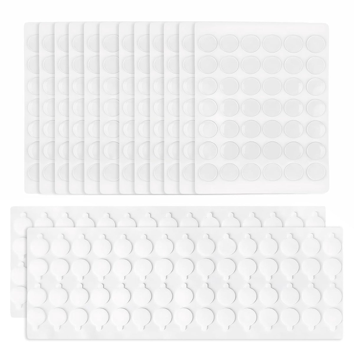 Dubbelzijdige tape 10mm - transparant rond - verwijderbaar - ideaal voor decoraties - ShopVlot