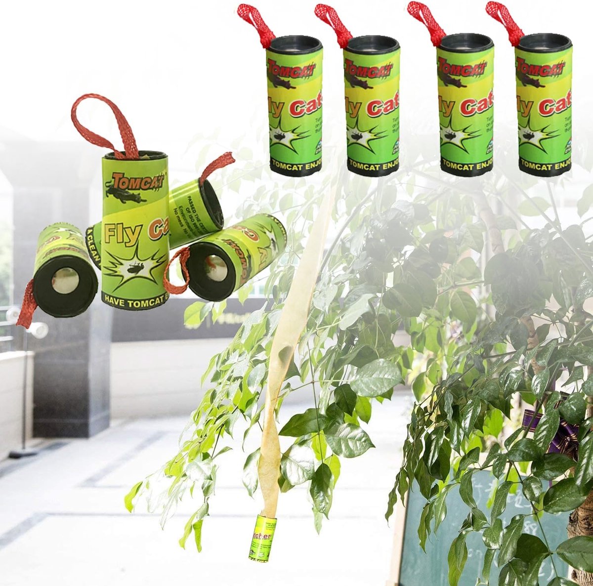 Vliegenvangers 8 stuks - Plakstrips - Waterdicht - Effectieve insectenbestrijding binnen en buiten - ShopVlot