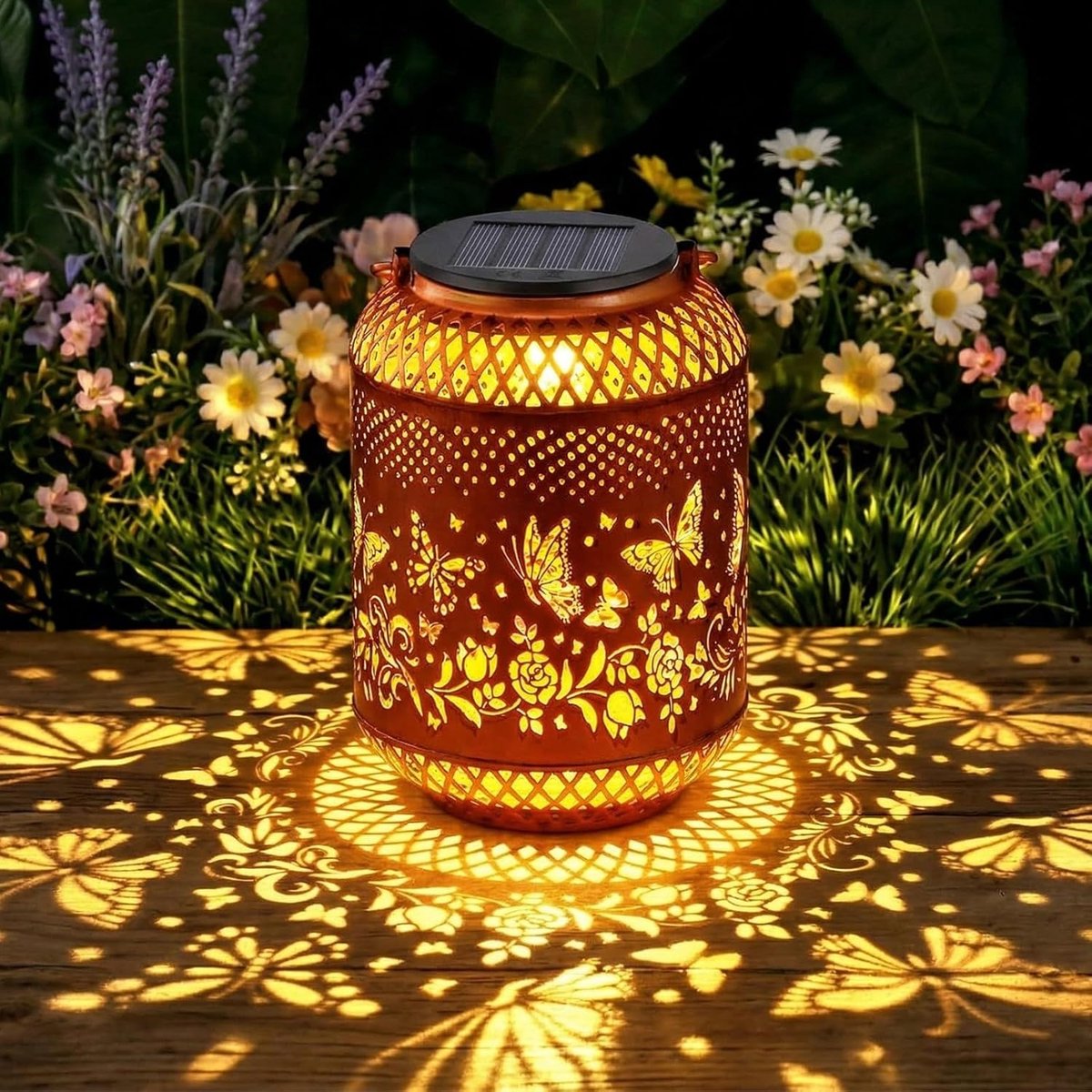 Solar lantaarn buiten - IP44 waterproof - hangend ontwerp - sfeervolle verlichting voor tuin - ShopVlot