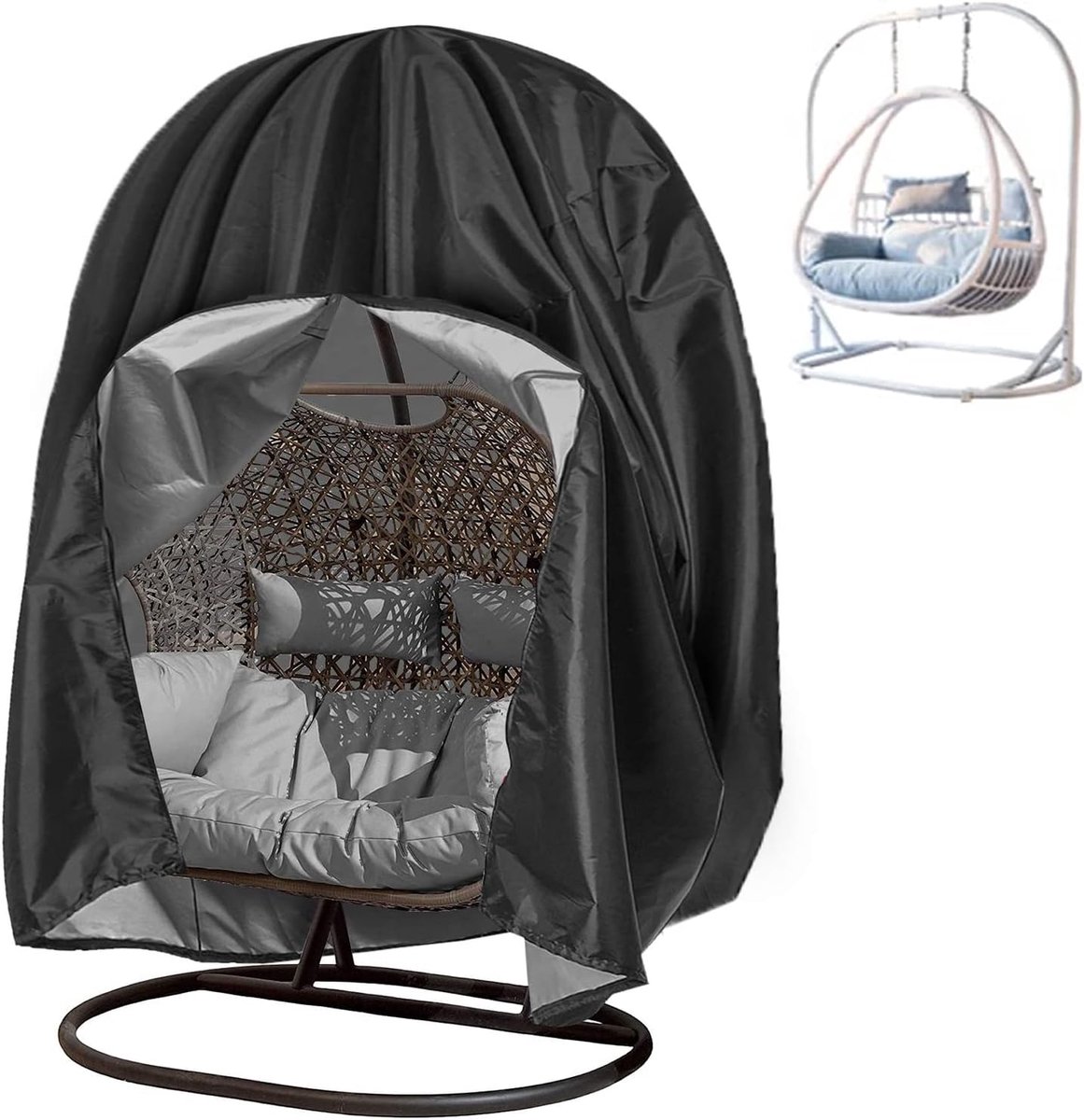 Hangstoelbedekking 200 x 230 cm - Waterdicht en UV-bestendig - Winddicht met trekkoord - Bescherming voor hangstoelen - ShopVlot