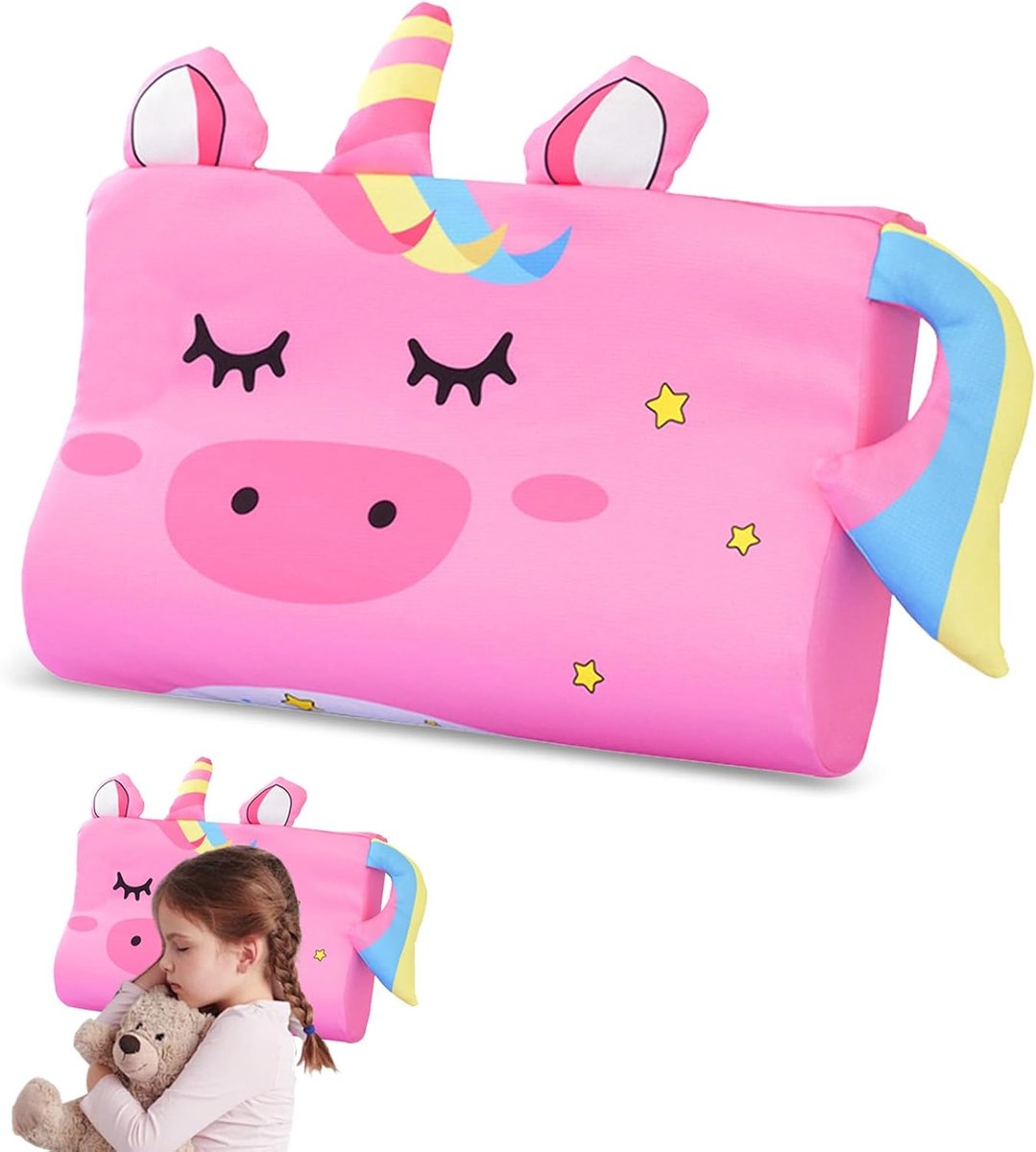 Kinderkussen 46 x 26 cm - Memory Foam - Ergonomisch - Voor een diepere slaap - ShopVlot