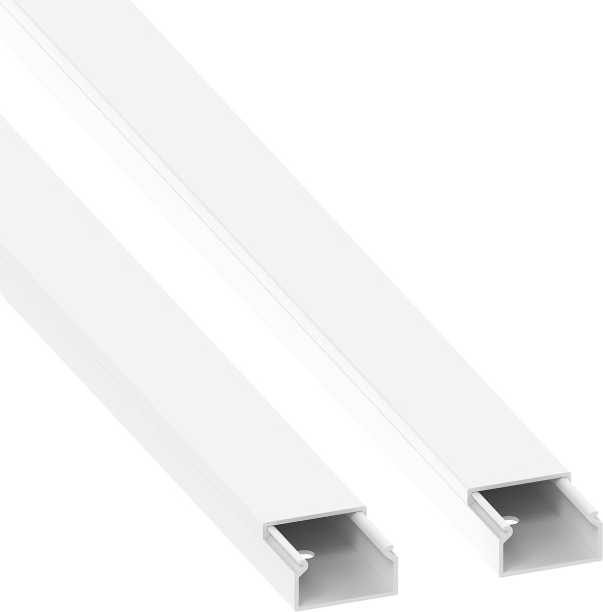 Kabelgoot 22 x 12 mm - Wit PVC - UV-bestendig - Voor het verbergen van kabels - ShopVlot