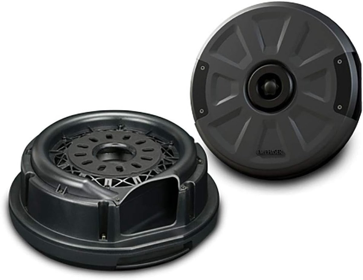 Actieve subwoofer 20 cm - 200 watt versterker - bass reflex principe - ruimtebesparende installatie in reservewiel - ShopVlot