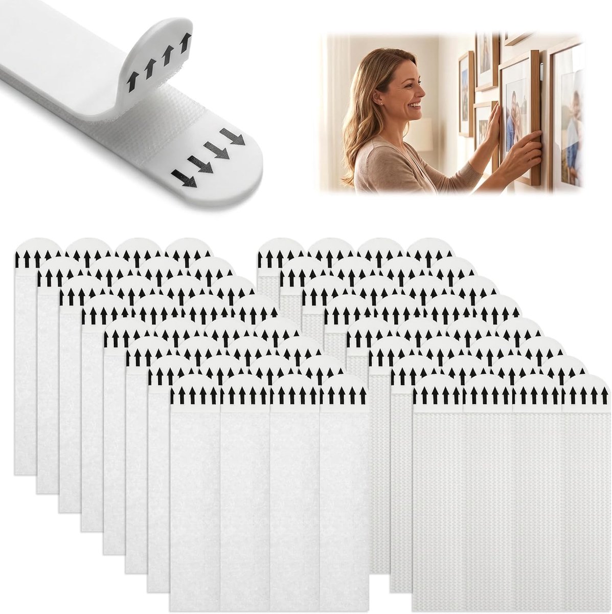 Adhesieve hangstrips 36 paar - sterke foto ophangstrips - zonder boren - ideaal voor fotoframes - ShopVlot
