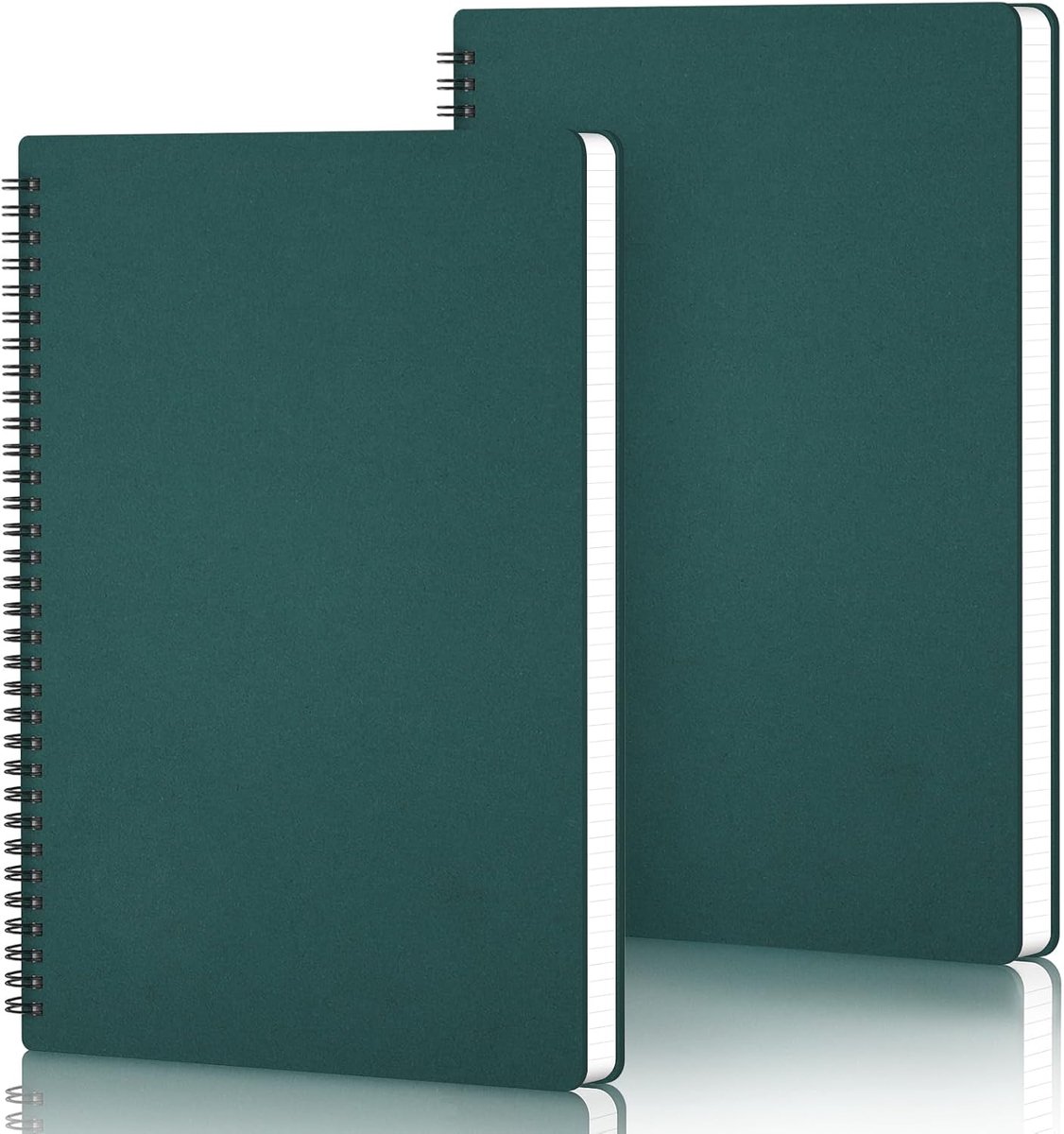 Notebook A5 Blank - 4 Stuks Donkergroen - Spiral Binding - Ideaal voor Dagelijkse Notities - ShopVlot