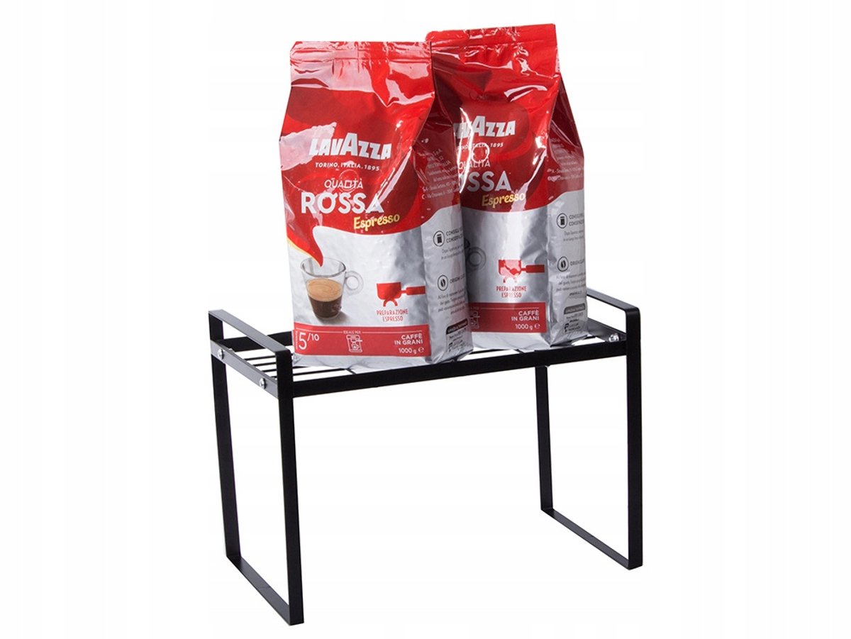 Merkloze Keuken Organizer Plank - Metaal, 1 Niveau, Zwart/Wit