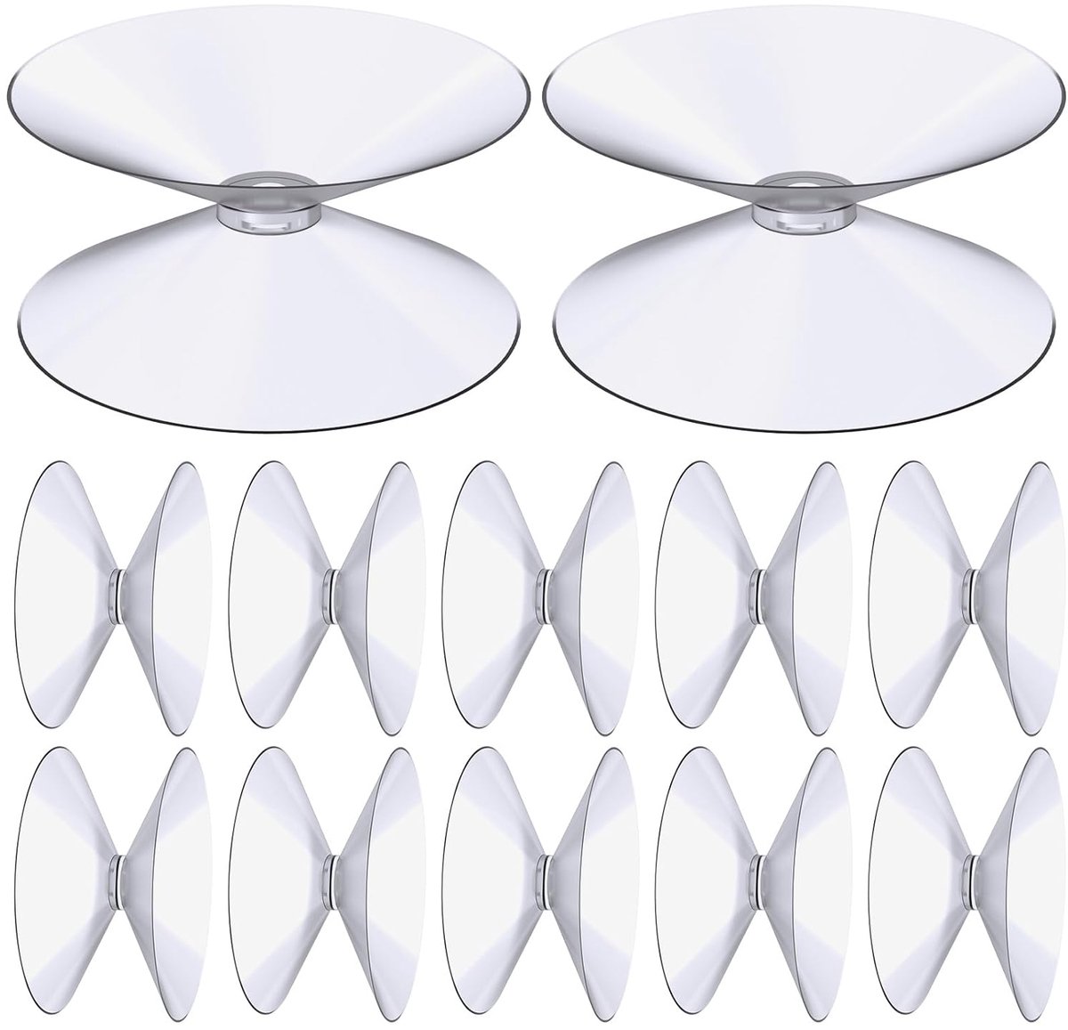 suction cups 12 stuks - 20mm PVC - dubbelzijdig - ideaal voor thuisdecoratie - SnelShoppen