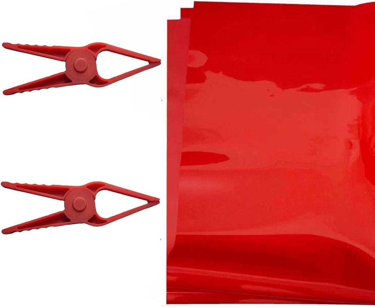 Elektrische Isolatiedeken - Veiligheidsdeken - Veilig Werken - Met Fix Klem - 40x50 cm - Rood