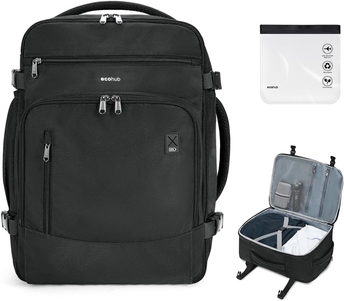 Cabin bag Ryanair maximum formaat 40x20x25cm - multifunctionele reistas - onderstoel tas - ideaal voor weekendje weg - SnelShoppen